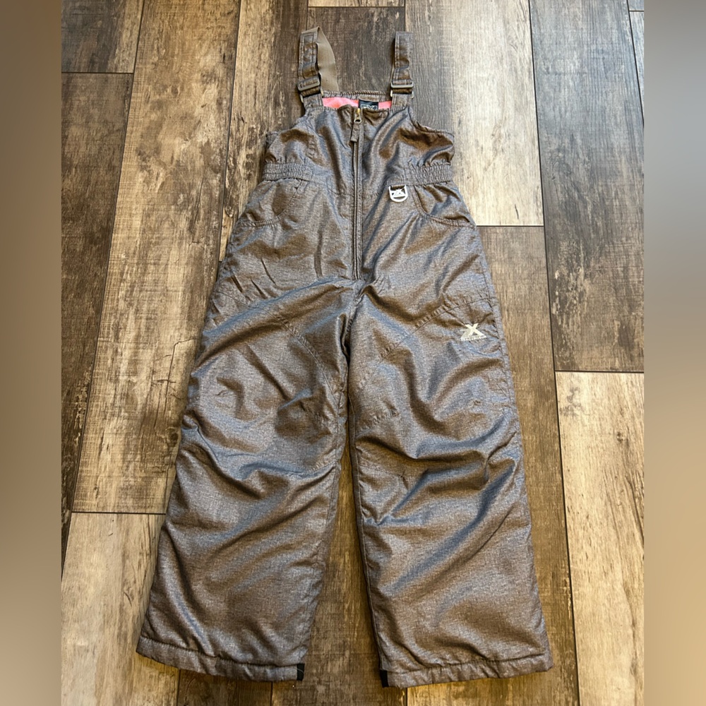 Girl’s size 6/6X Zero Xposure gray bibbed snowpants